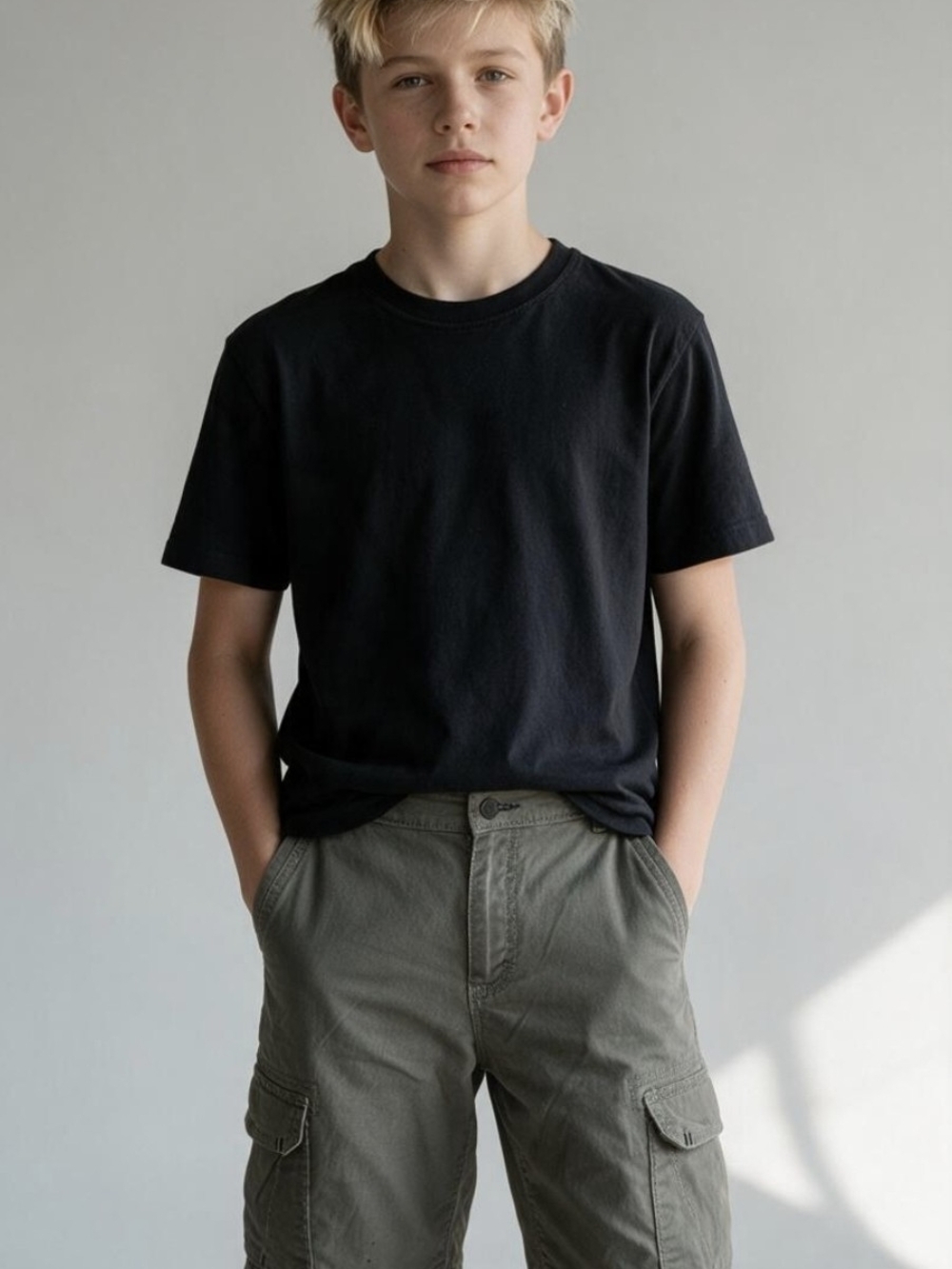 Wrangler Boys Gray Cargo Shorts